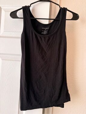 Women's Black Tank Top with Scoop Neck